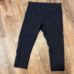 Lululemon Wunder Under Train High Rise Crop - Black Size 12